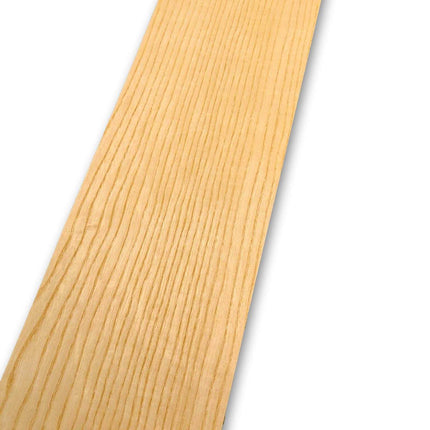 Los vel essen fineer 100x12 cm, naturel en onbehandeld, geschikt voor marqueterie en creatieve houtbewerking.