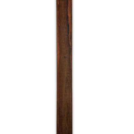 Langwerpige strook Palissander houtfineer 205 x 14 cm, naturel en zonder backing, perfect voor creatieve toepassingen in houtbewerking.