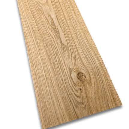 Eiken rustiek fineer 240x16 cm met knoesten, los vel naturel hout voor meubelbekleding of restauratieprojecten.